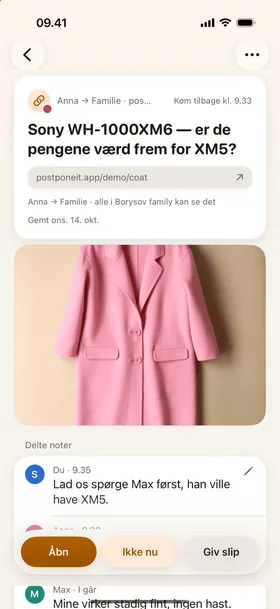 Familie (Pro), rækken Til.