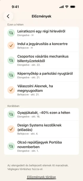 Előzmények, automatikus feloldás.