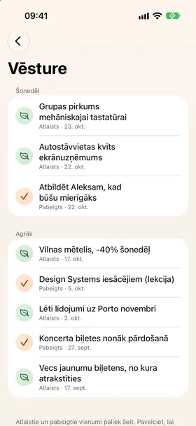 Vēsture, automātiska atlaišana.