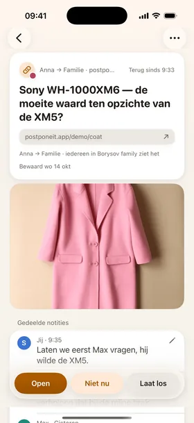 Familie (Pro), de rij Voor.