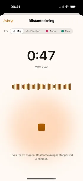 Inspelaren, Live Activity.